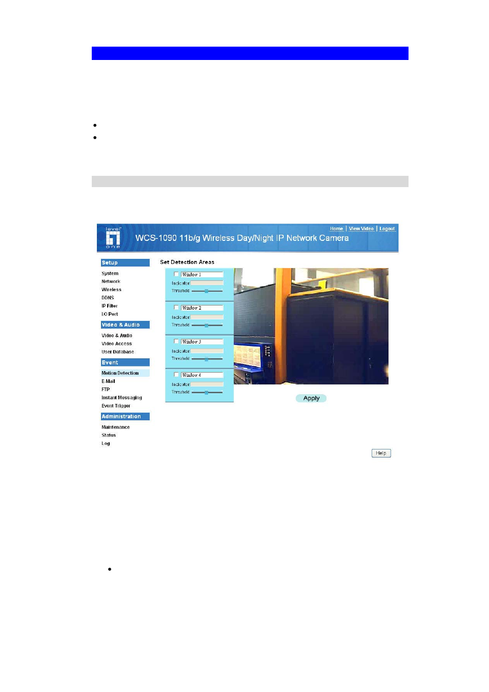 Motion detection alerts | LevelOne FCS-1091 User Manual | Page 31 / 92