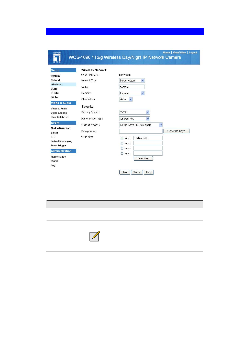 Wireless screen (wcs-1090 only) | LevelOne FCS-1091 User Manual | Page 41 / 92