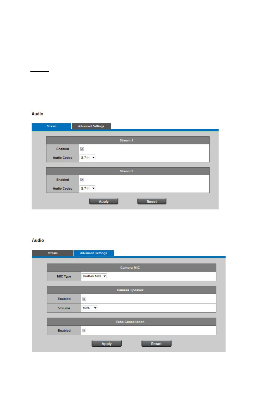 Audio | LevelOne FCS-1122 User Manual | Page 31 / 49