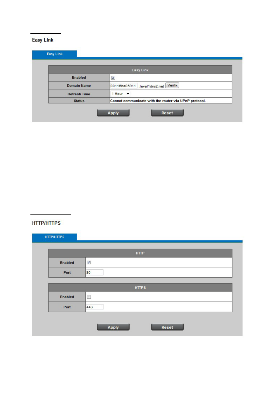 Easy link, Http/https, Easy link http/https | LevelOne FCS-1122 User Manual | Page 36 / 49