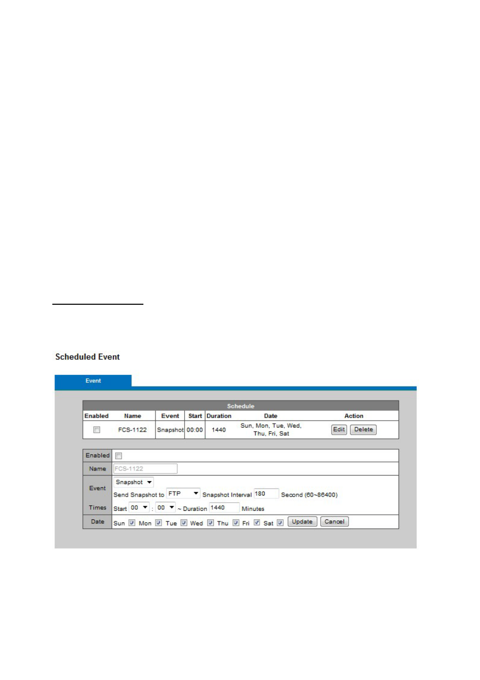 Scheduled event | LevelOne FCS-1122 User Manual | Page 42 / 49