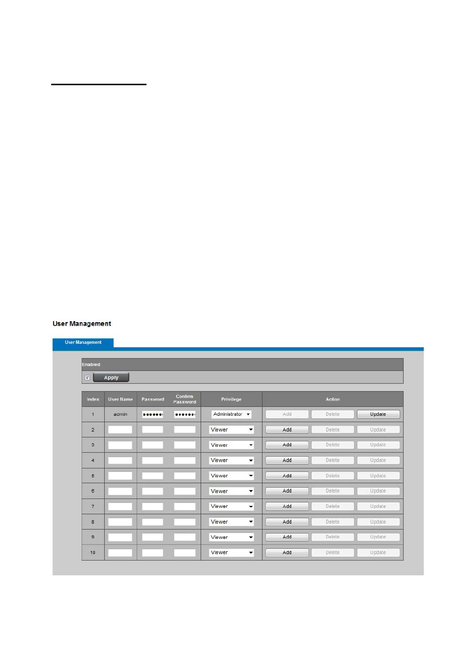Maintenance, User management | LevelOne FCS-1122 User Manual | Page 47 / 49