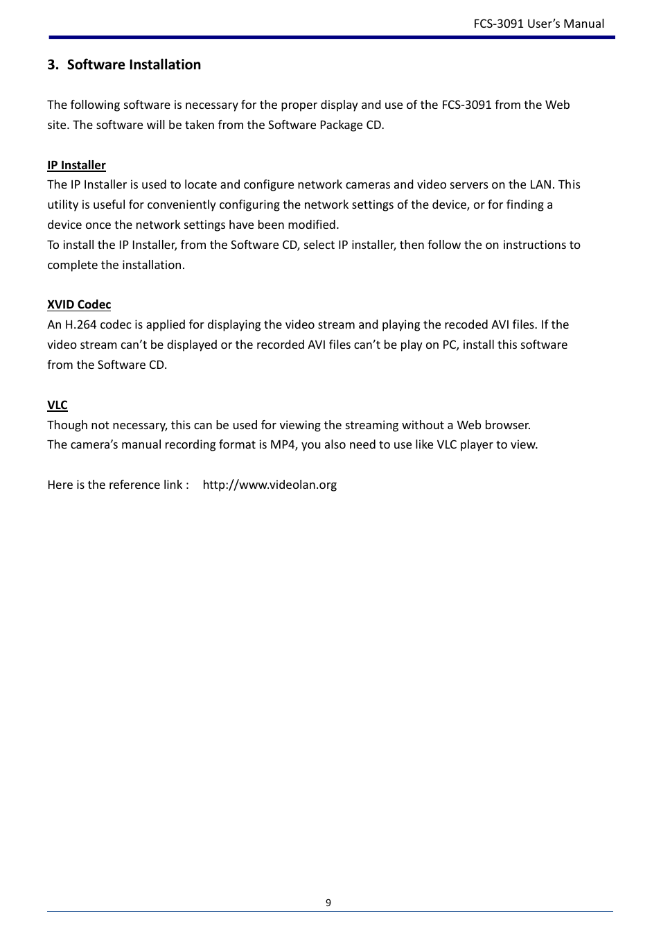Software installation | LevelOne FCS-3091 User Manual | Page 10 / 53