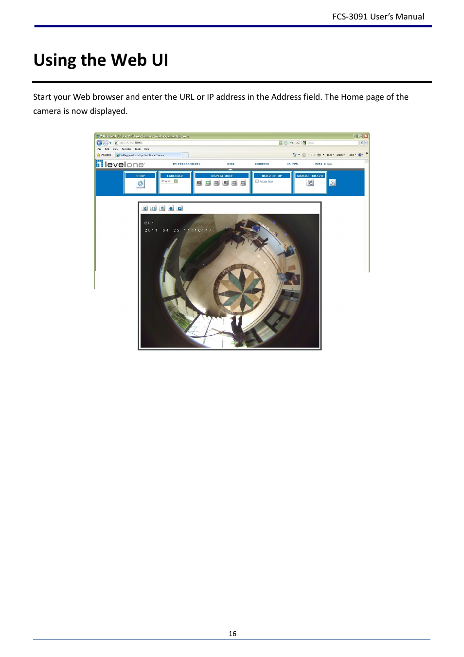 Using the web ui | LevelOne FCS-3091 User Manual | Page 17 / 53