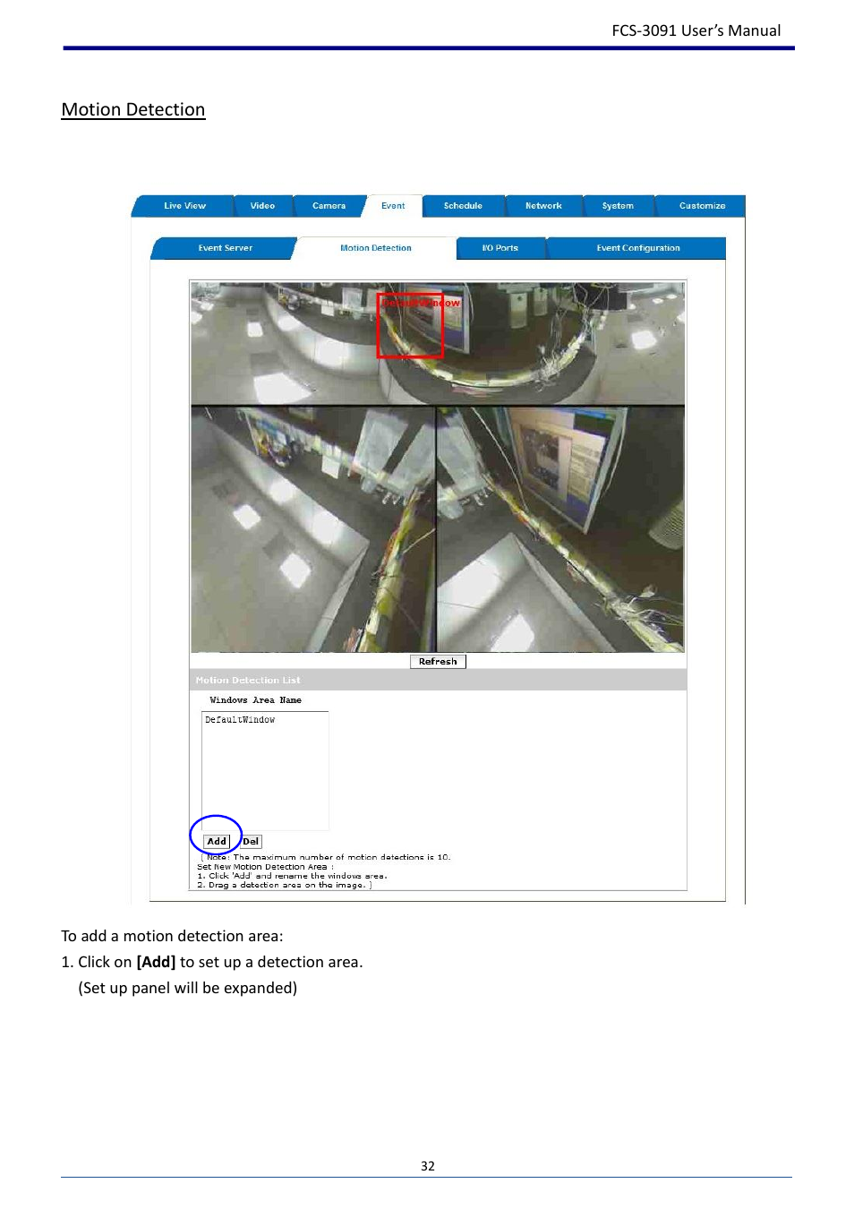 Motion detection | LevelOne FCS-3091 User Manual | Page 33 / 53
