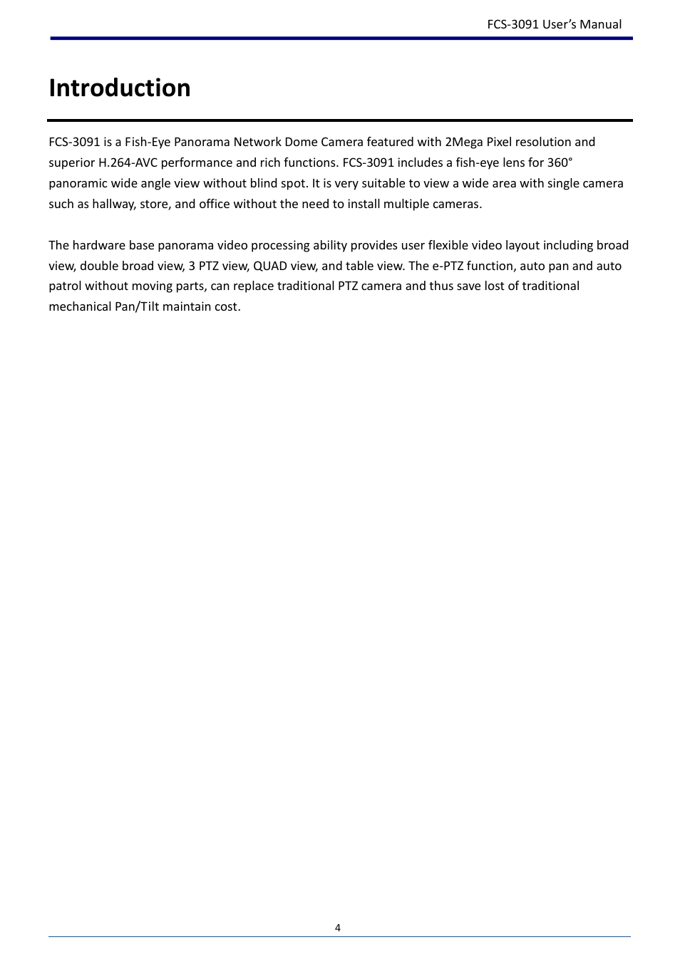Introduction | LevelOne FCS-3091 User Manual | Page 5 / 53