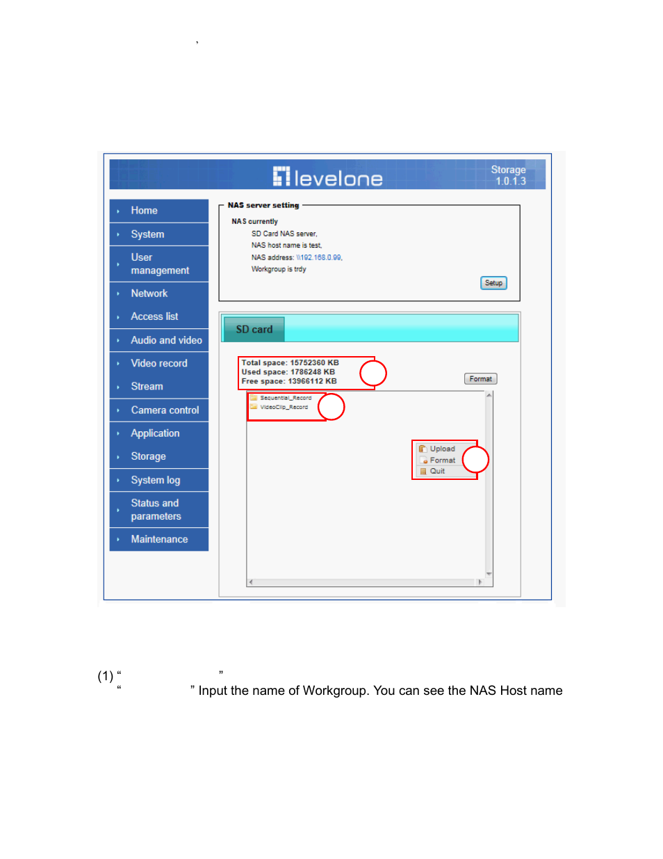 Storage | LevelOne FCS-3101 User Manual | Page 42 / 54