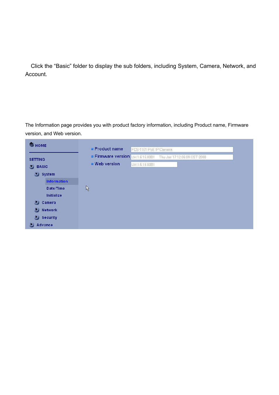 System, Basic setting | LevelOne FCS-4300 User Manual | Page 47 / 94