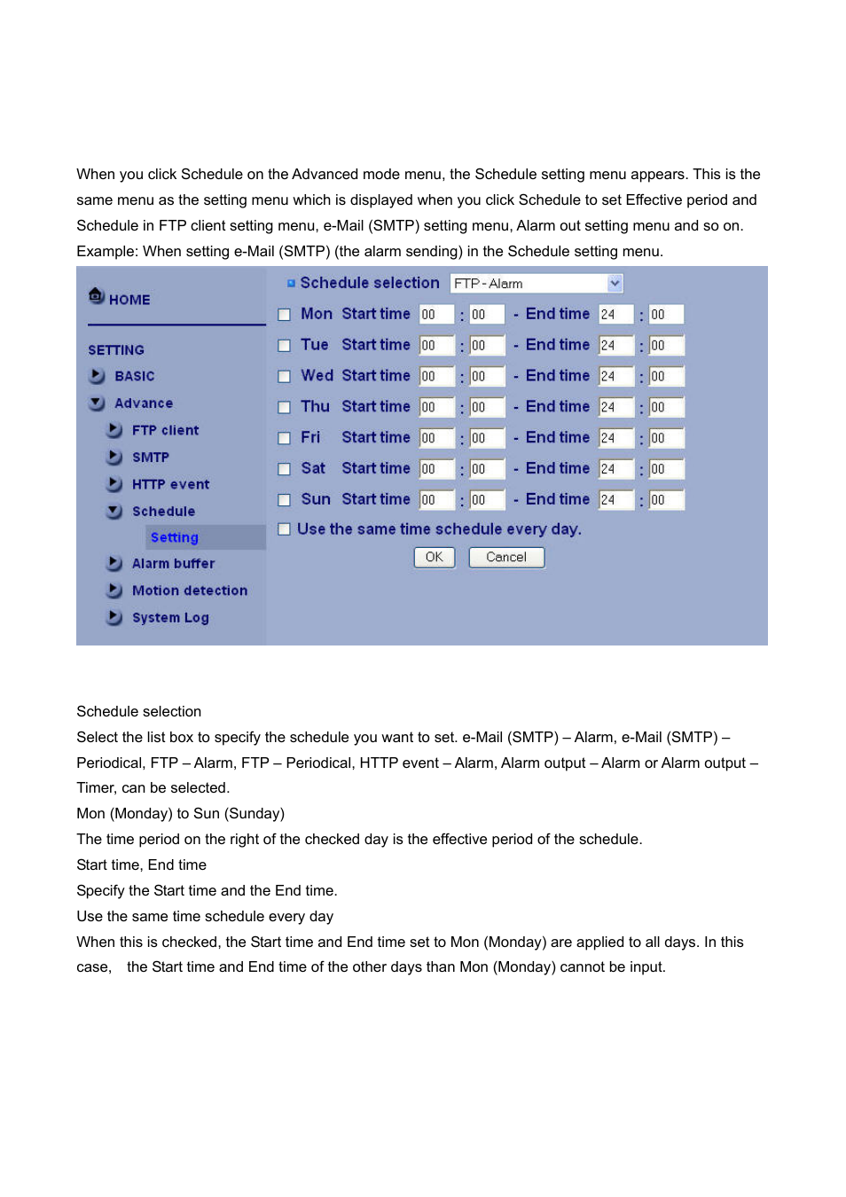 Schedule | LevelOne FCS-4300 User Manual | Page 80 / 94