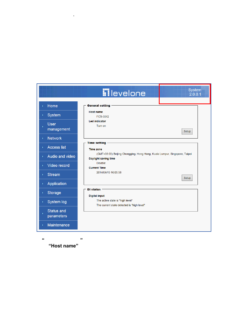 Definitions in configuration, System parameters | LevelOne FCS-5042 User Manual | Page 23 / 56