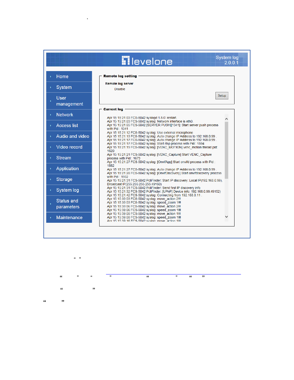 Syslog | LevelOne FCS-5042 User Manual | Page 45 / 56