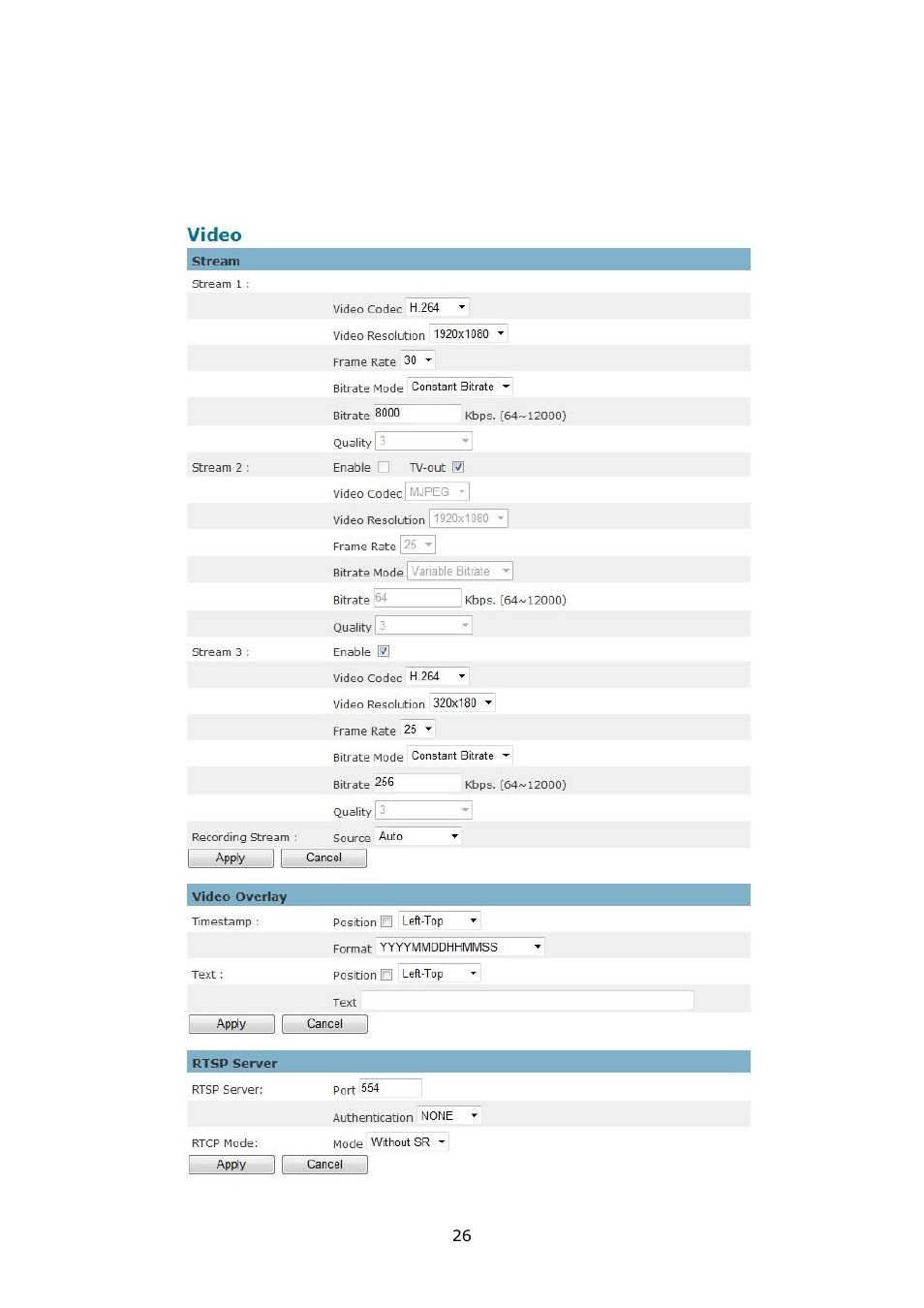 Video | LevelOne FCS-5052 User Manual | Page 30 / 63