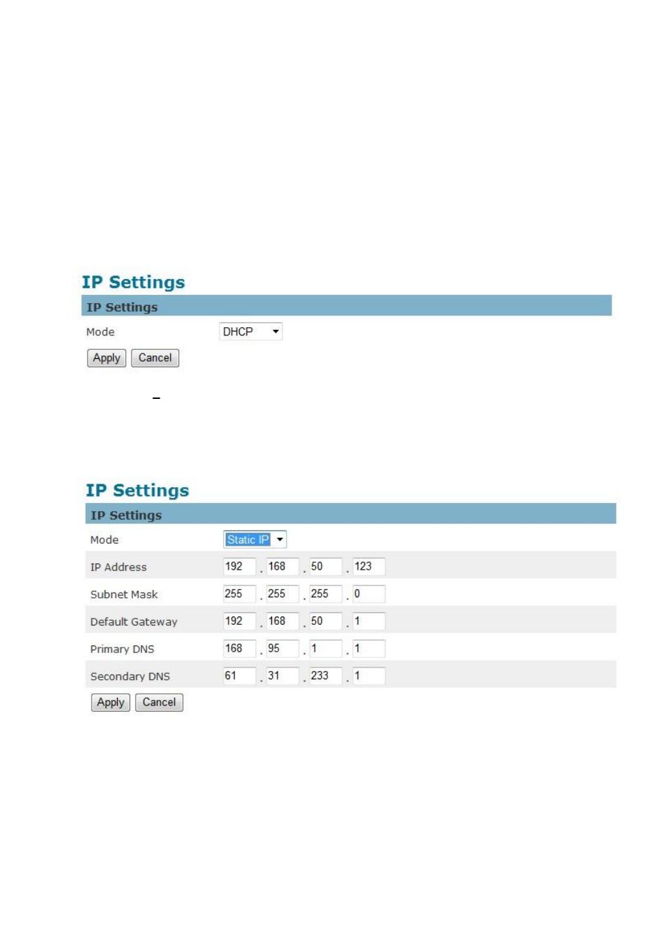 Network, Ip settings | LevelOne FCS-5052 User Manual | Page 35 / 63