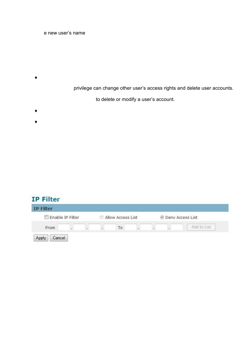 Ip filter, Firmware upgrade | LevelOne FCS-5052 User Manual | Page 57 / 63