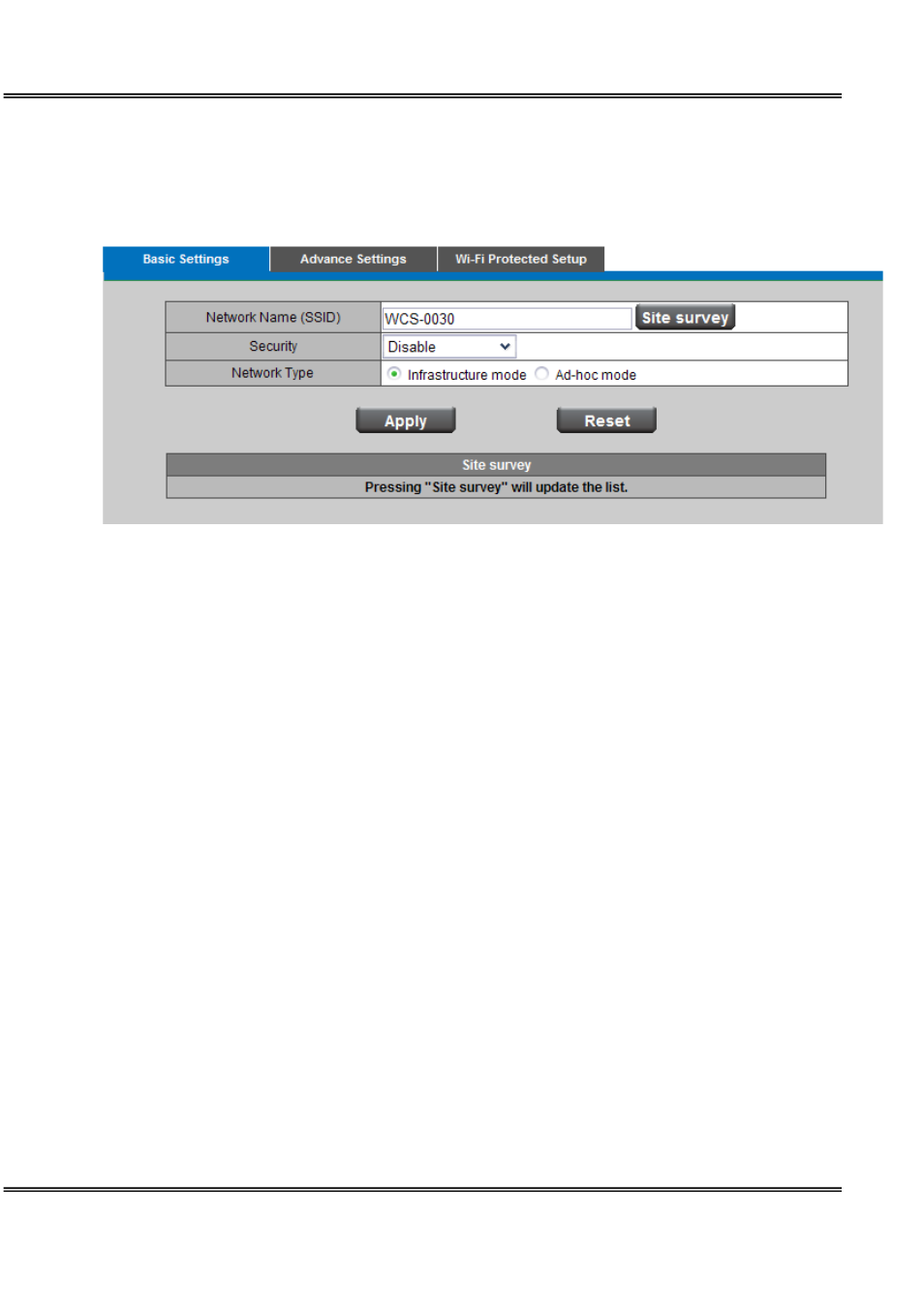 Wireless, Basic settings, Security | LevelOne WCS-0030 User Manual | Page 37 / 56