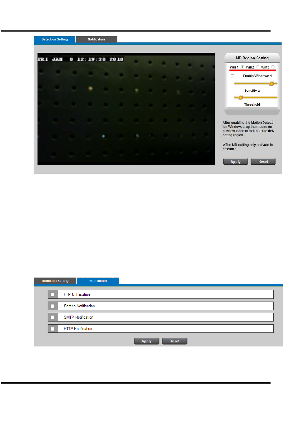 Notification setting | LevelOne WCS-0030 User Manual | Page 43 / 56