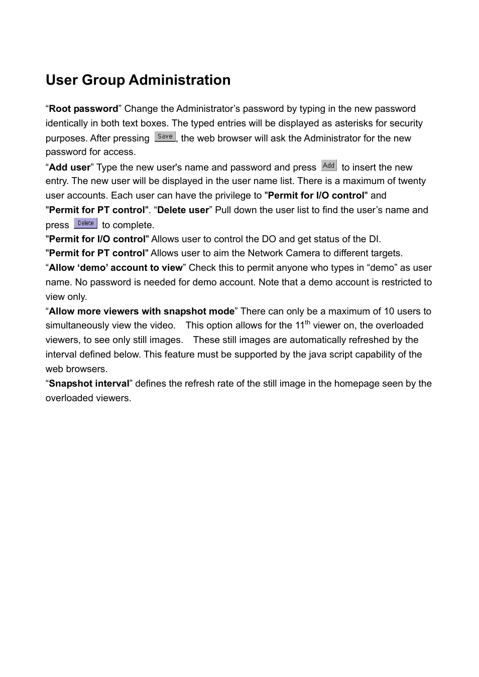User group administration | LevelOne WCS-2010 User Manual | Page 39 / 68