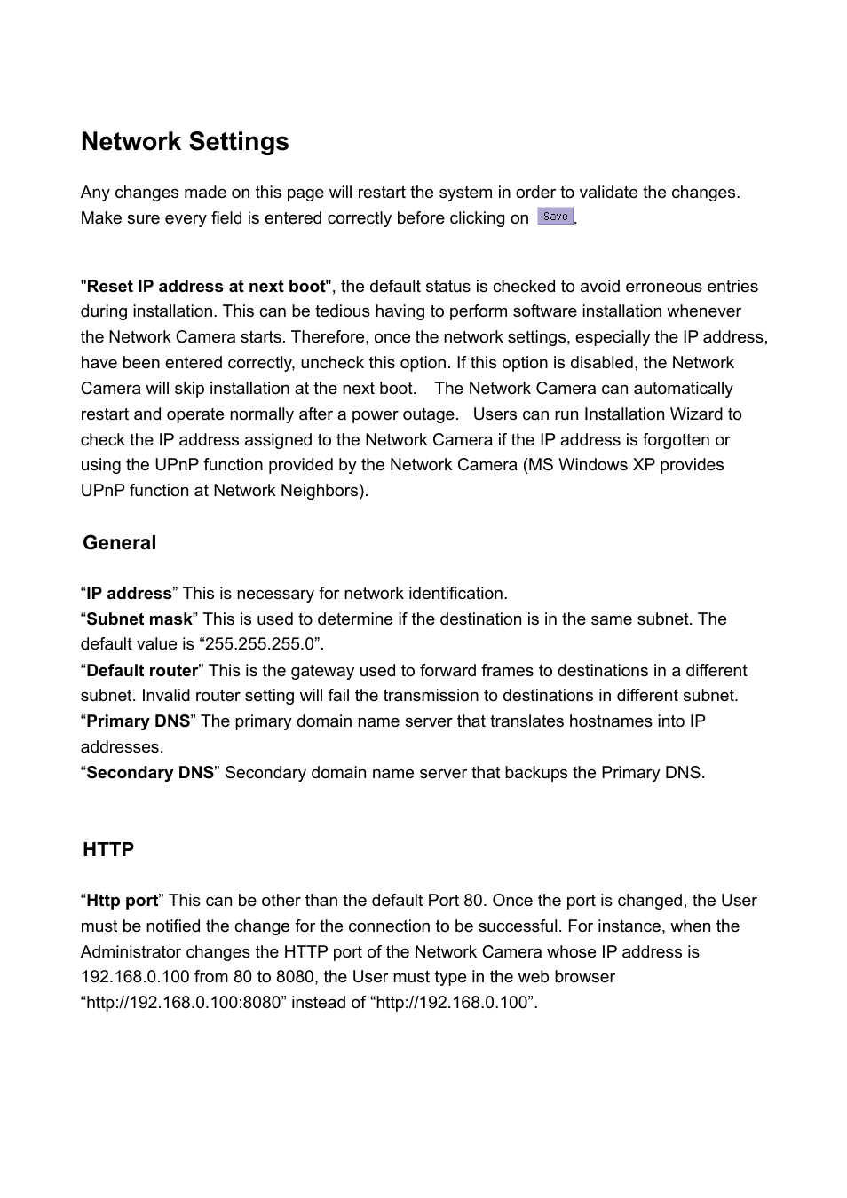 Network settings | LevelOne WCS-2010 User Manual | Page 40 / 68