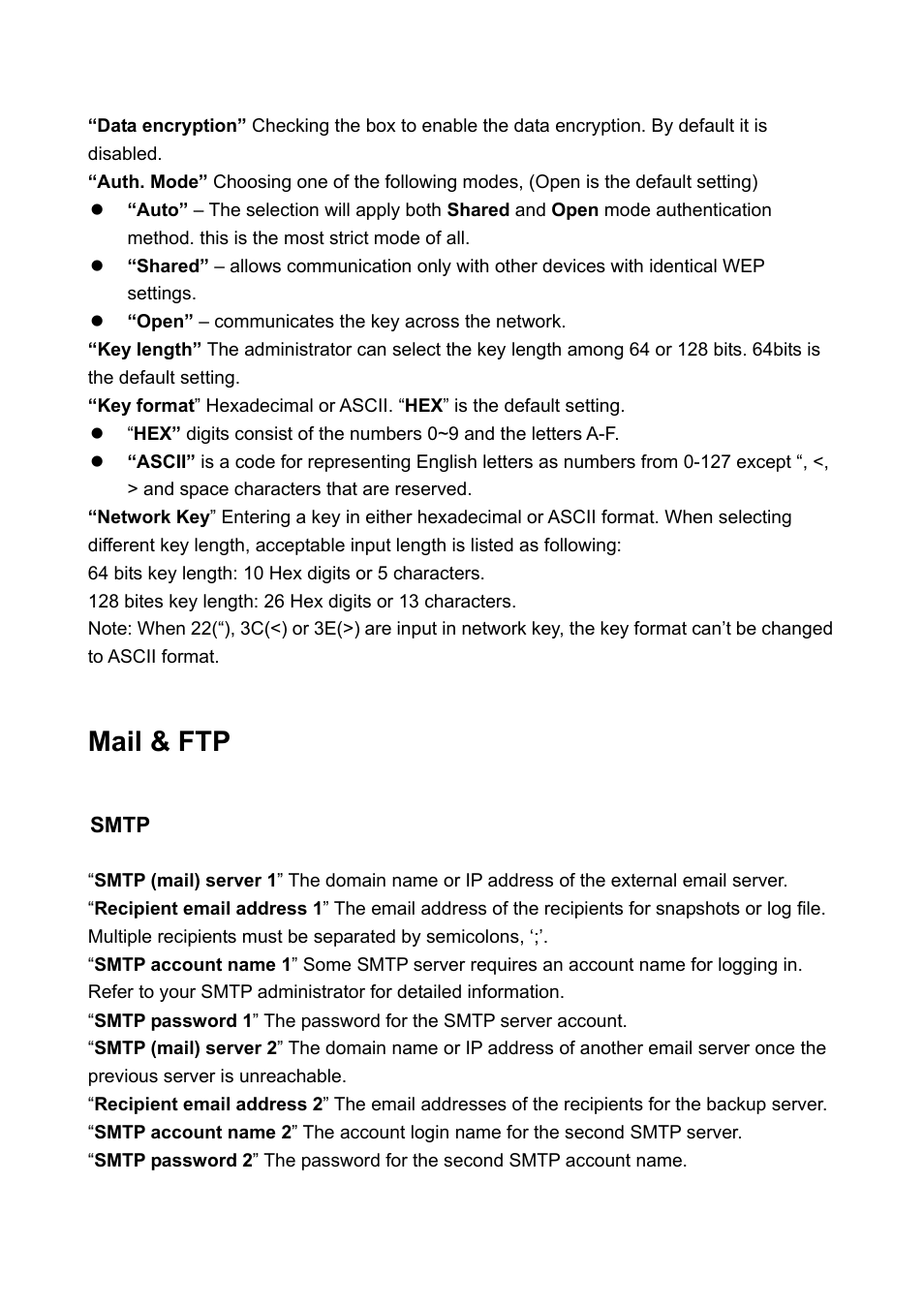 Mail & ftp | LevelOne WCS-2010 User Manual | Page 42 / 68