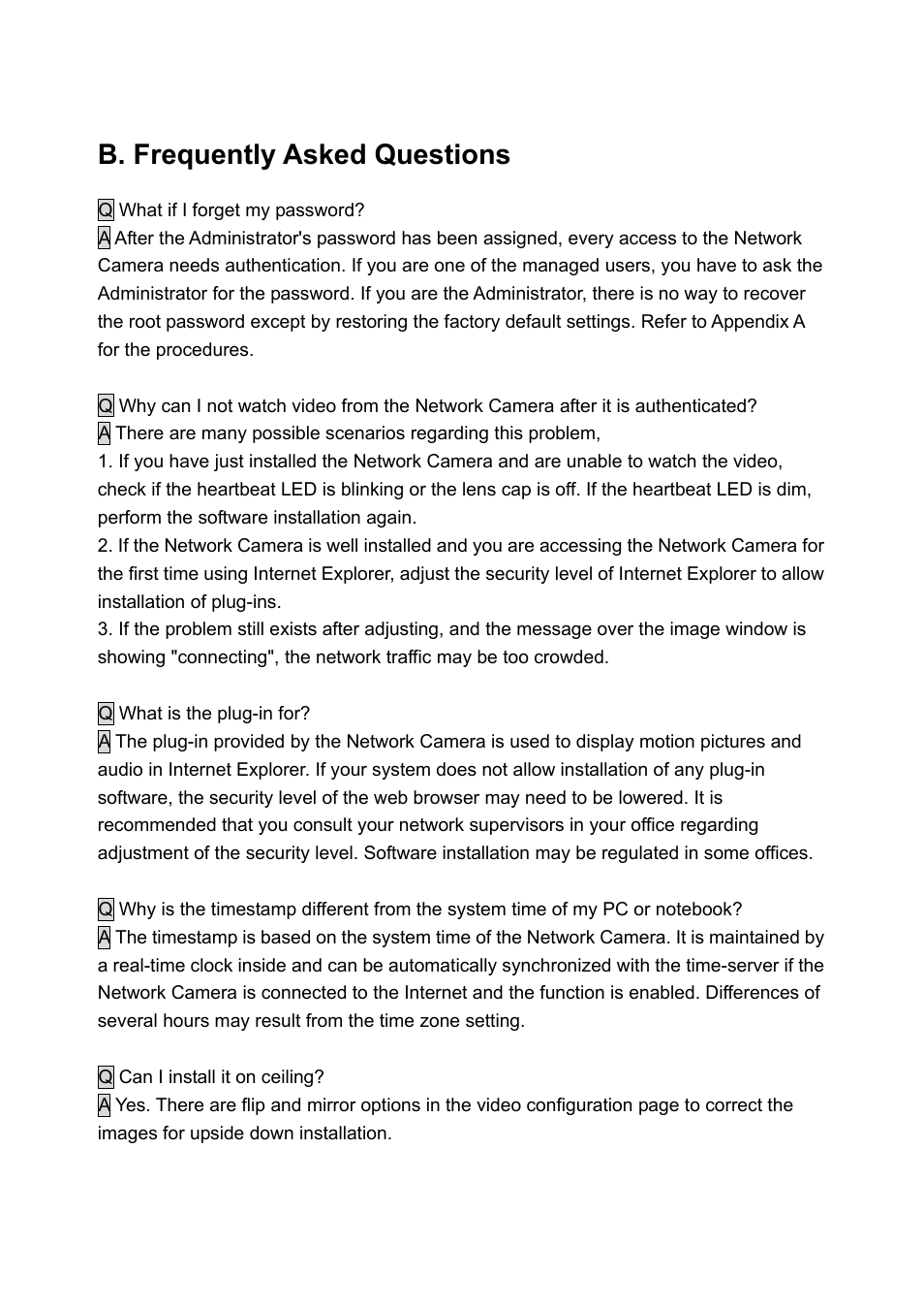 B. frequently asked questions | LevelOne WCS-2010 User Manual | Page 54 / 68