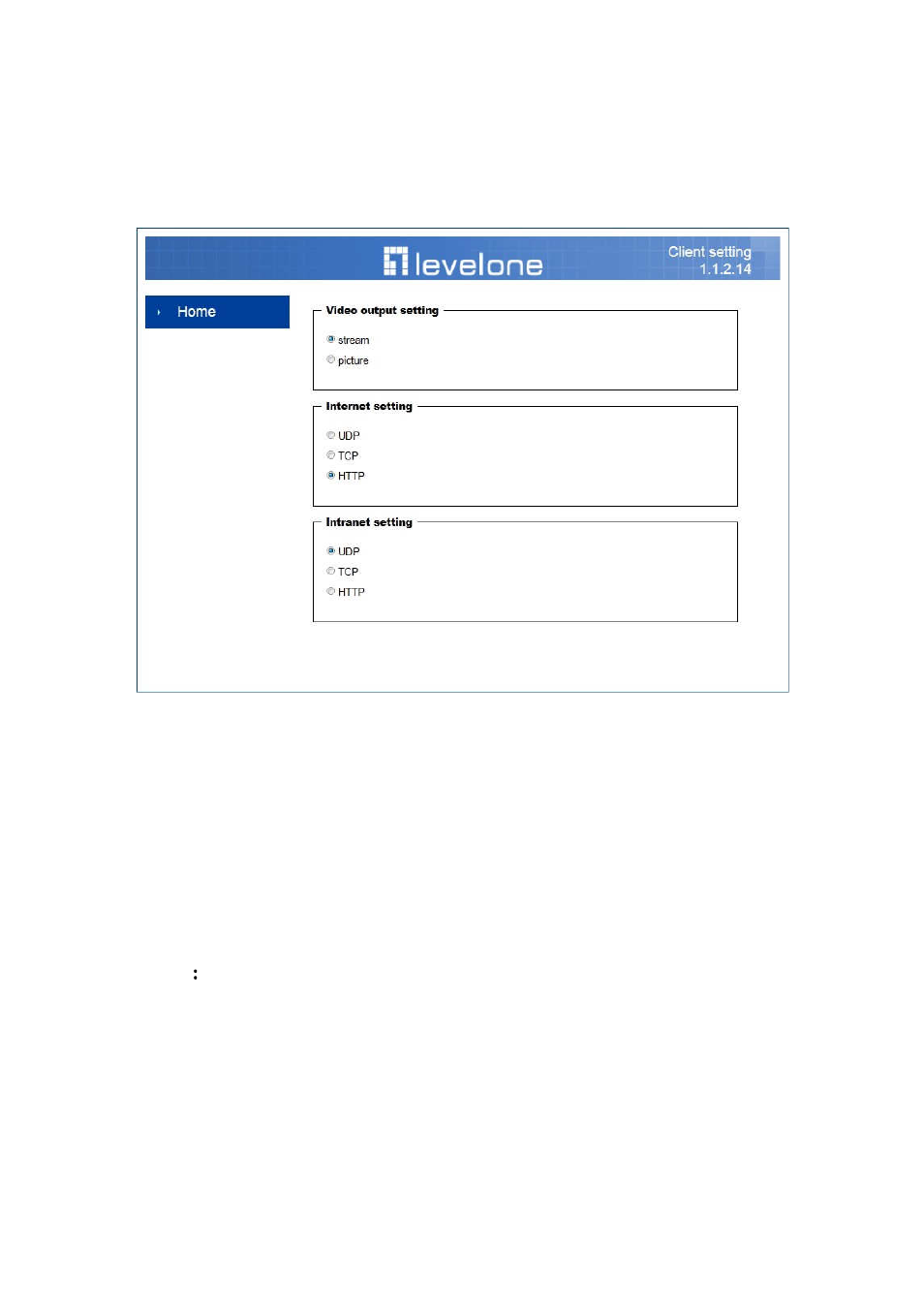 Client setting | LevelOne WCS-6050 User Manual | Page 21 / 54