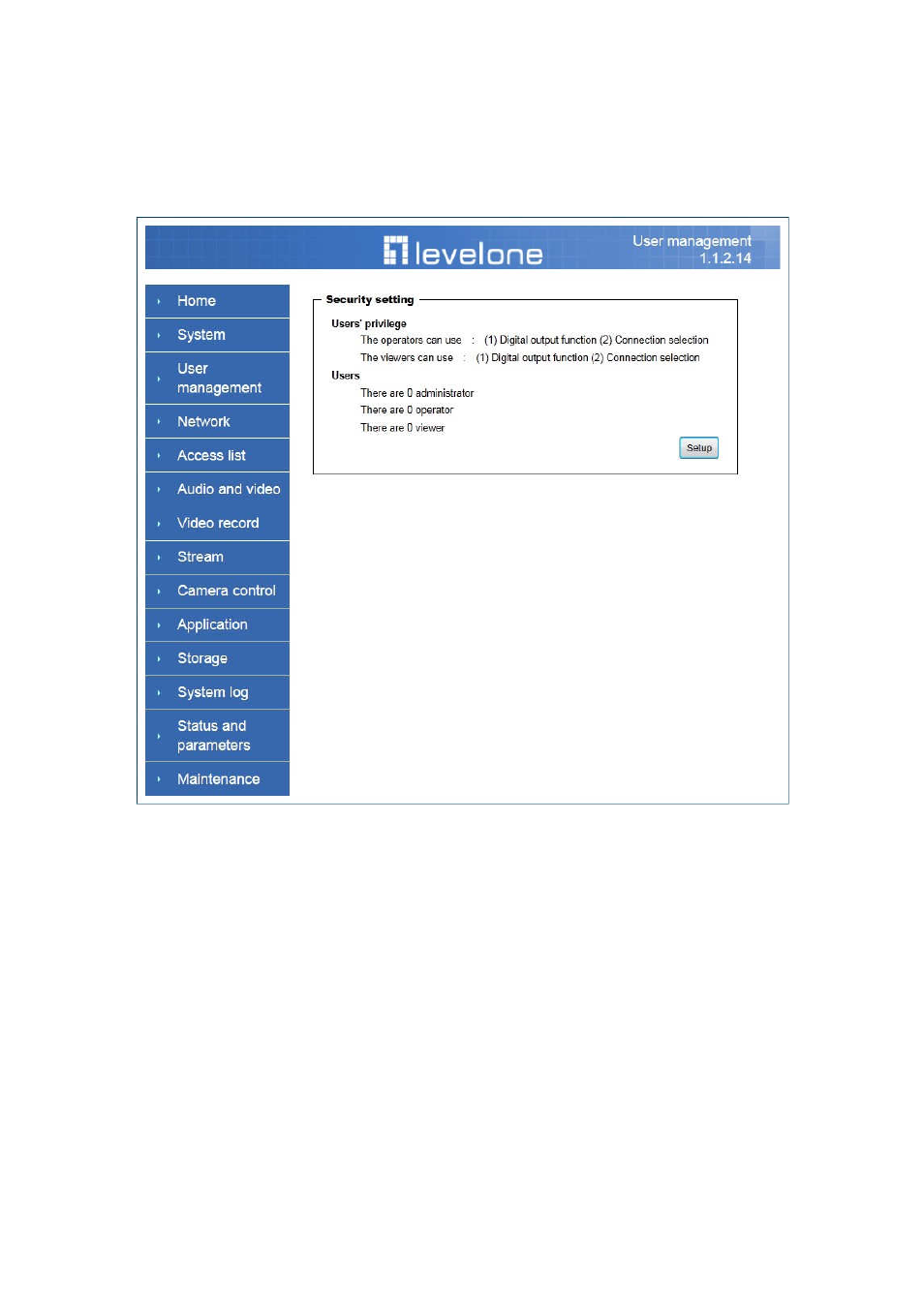 User management | LevelOne WCS-6050 User Manual | Page 25 / 54