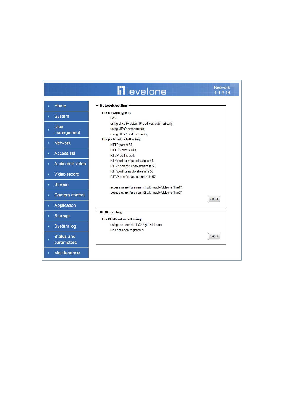 Network | LevelOne WCS-6050 User Manual | Page 27 / 54