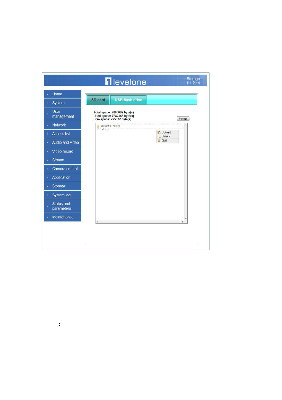 Storage | LevelOne WCS-6050 User Manual | Page 43 / 54