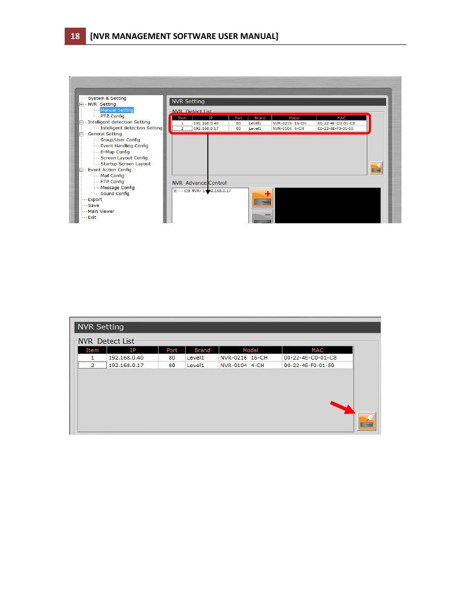 Connect the program with nvr, Automatic search | LevelOne NVR-0216 User Manual | Page 18 / 86