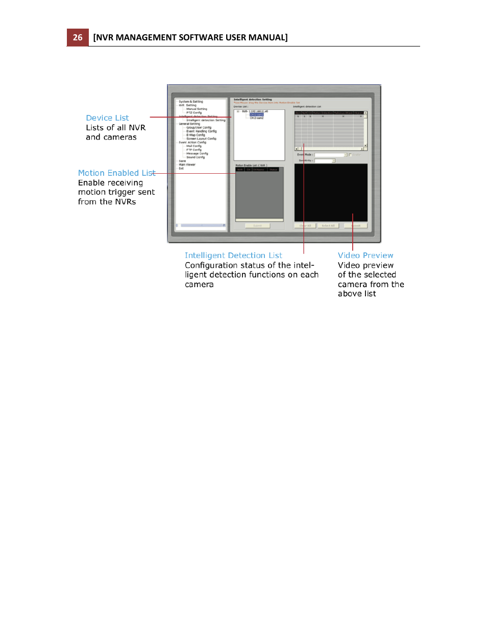 Intelligent detection setting | LevelOne NVR-0216 User Manual | Page 26 / 86