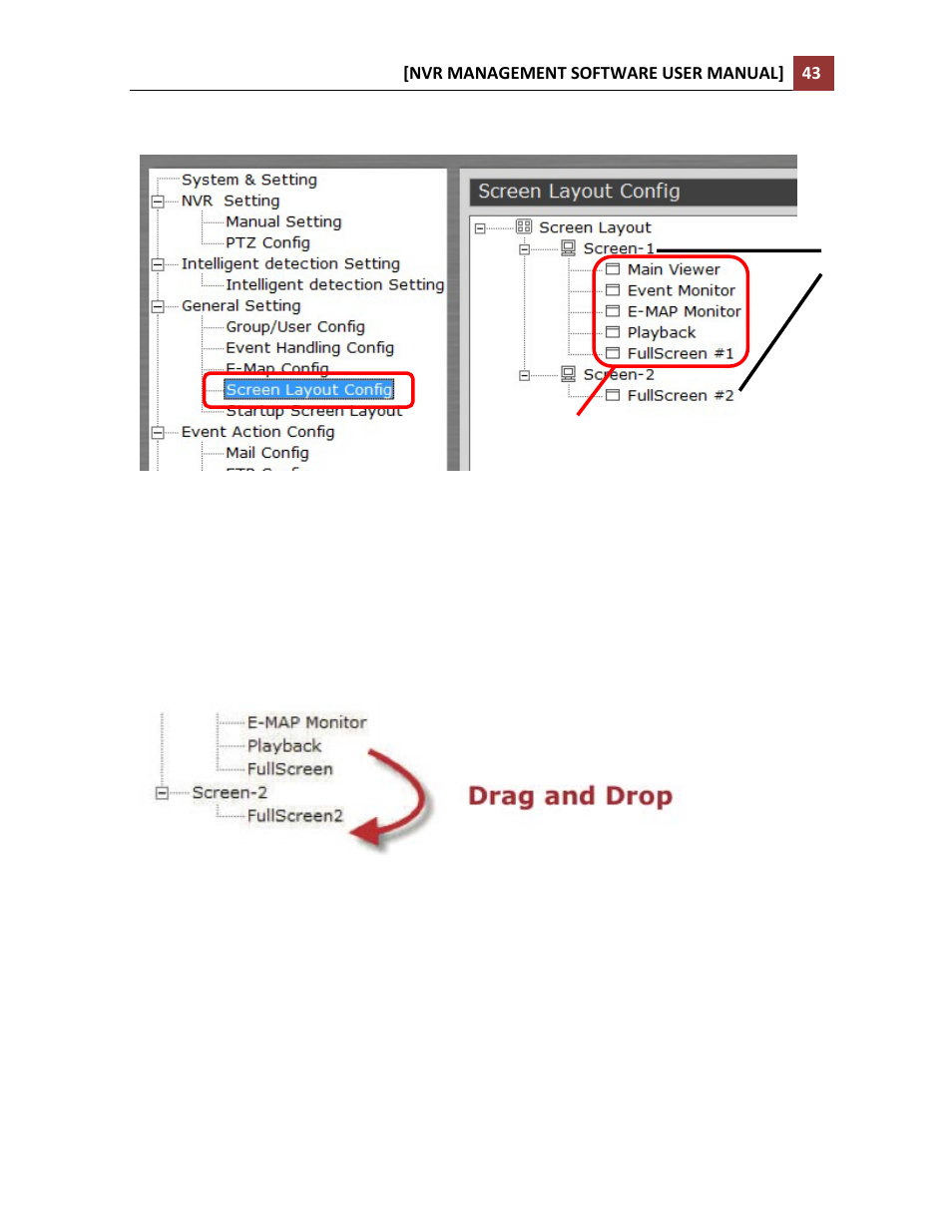 Set up multiple monitors | LevelOne NVR-0216 User Manual | Page 43 / 86
