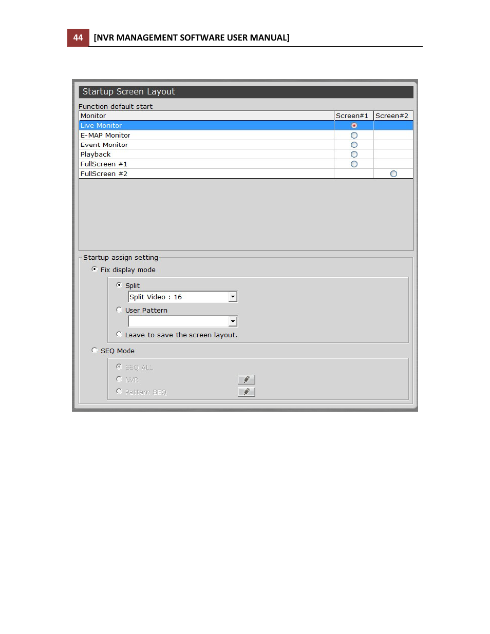 Startup screen layout | LevelOne NVR-0216 User Manual | Page 44 / 86