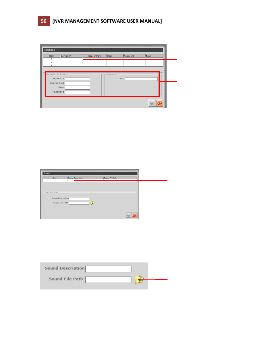 Configure sound server for events | LevelOne NVR-0216 User Manual | Page 50 / 86