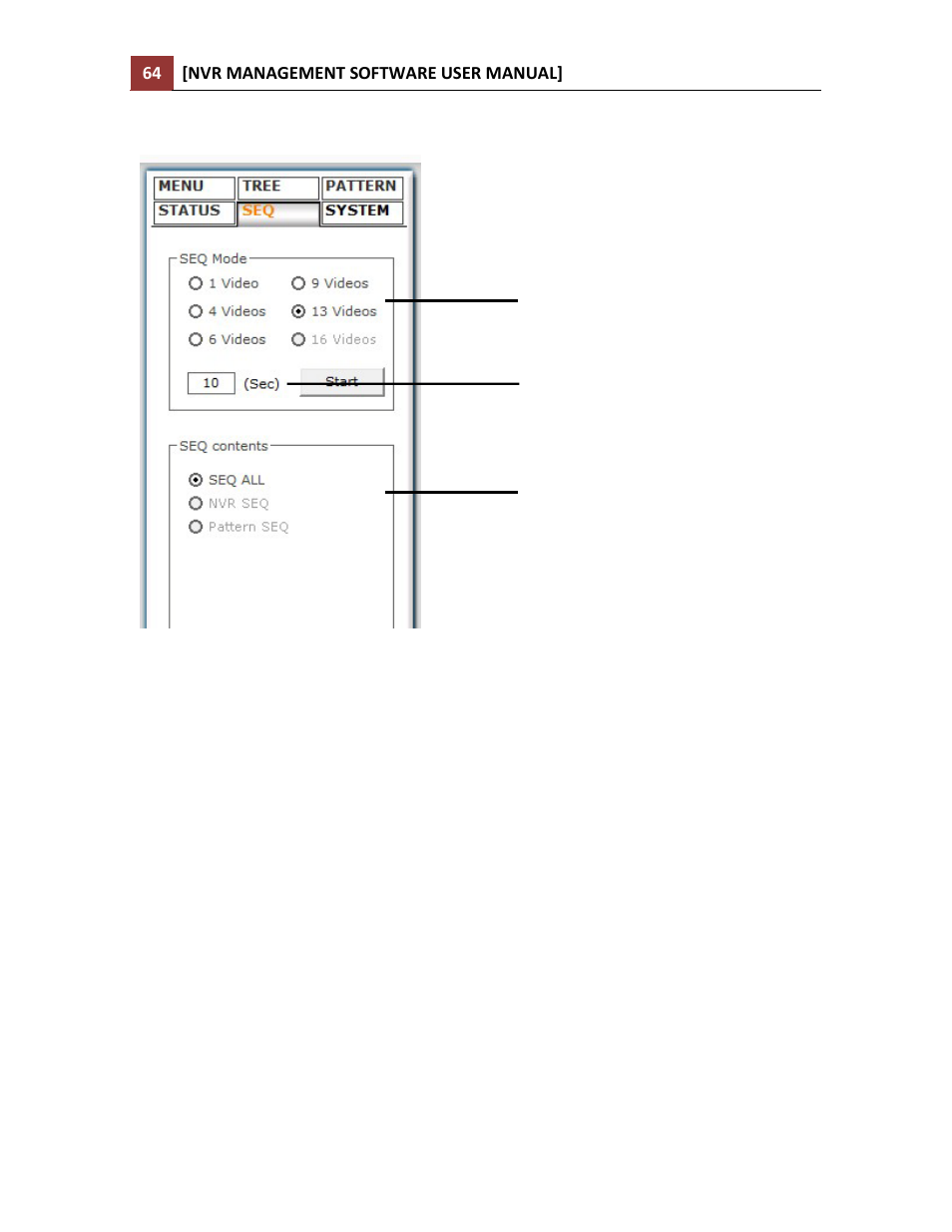 Sequence view | LevelOne NVR-0216 User Manual | Page 64 / 86