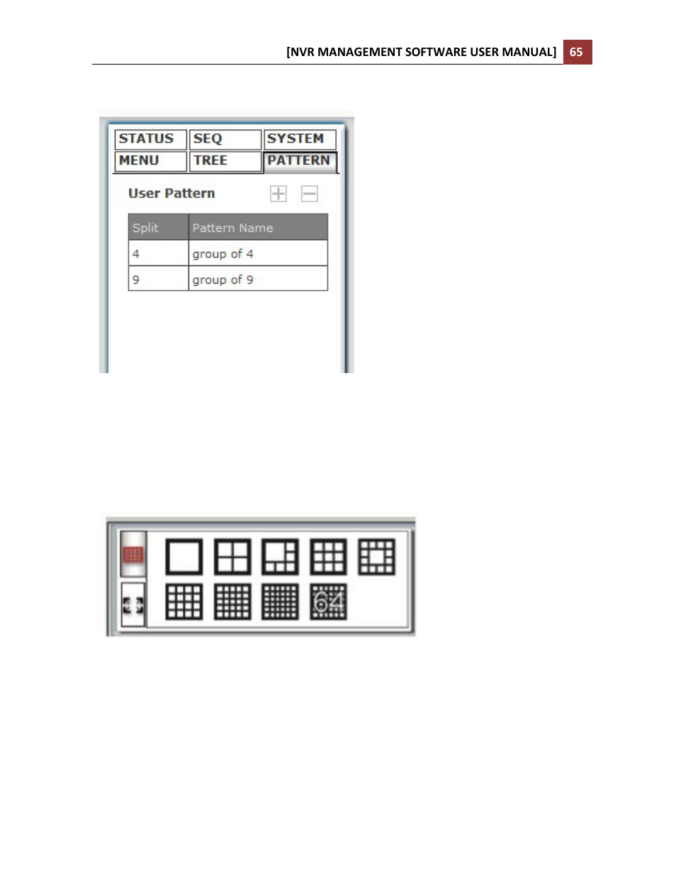 Live view pattern groups | LevelOne NVR-0216 User Manual | Page 65 / 86