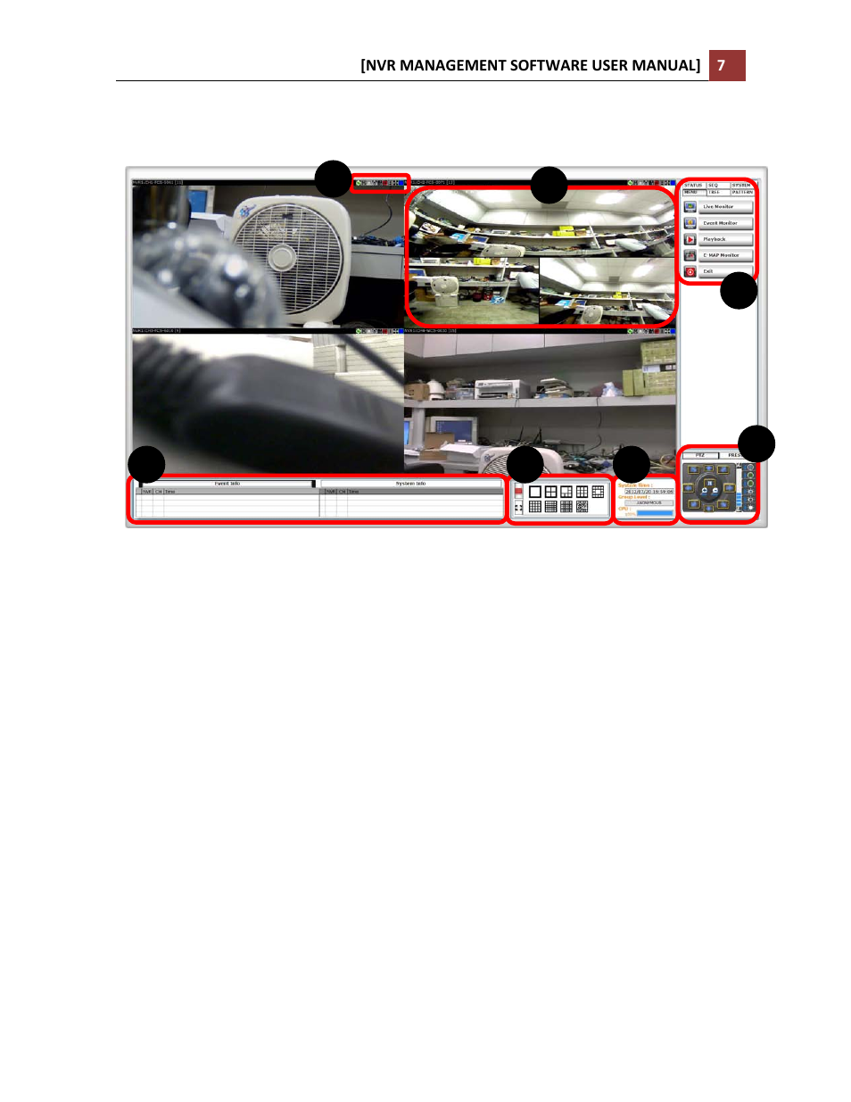 User interface overview, Cms ui overview | LevelOne NVR-0216 User Manual | Page 7 / 86