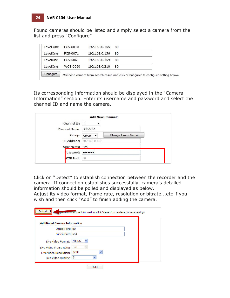 LevelOne NVR-0104 User Manual | Page 24 / 157