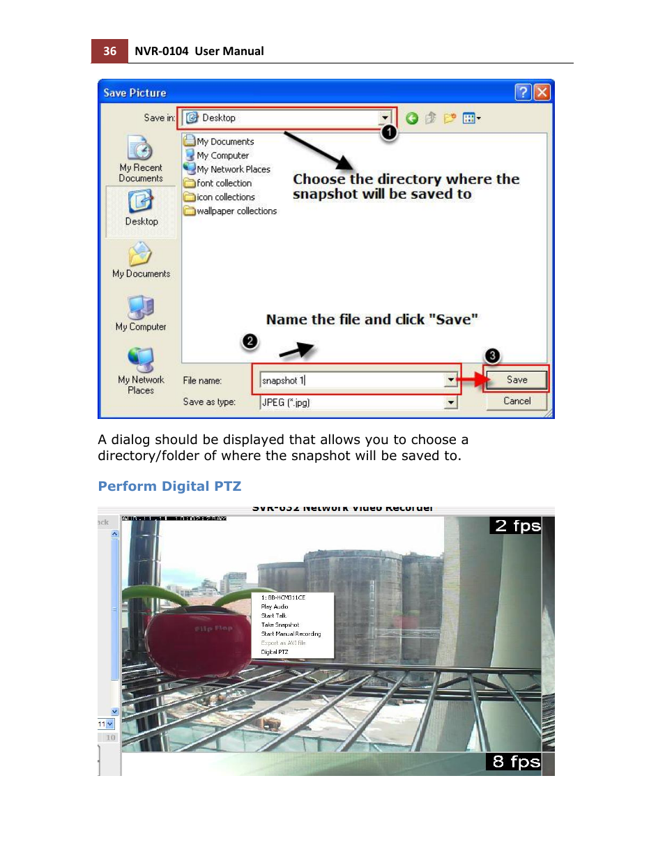 Perform digital ptz | LevelOne NVR-0104 User Manual | Page 36 / 157