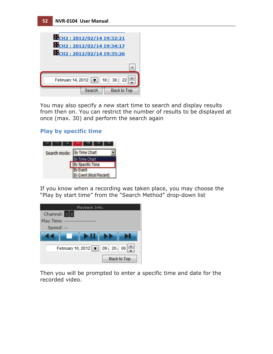 Play by specific time | LevelOne NVR-0104 User Manual | Page 52 / 157