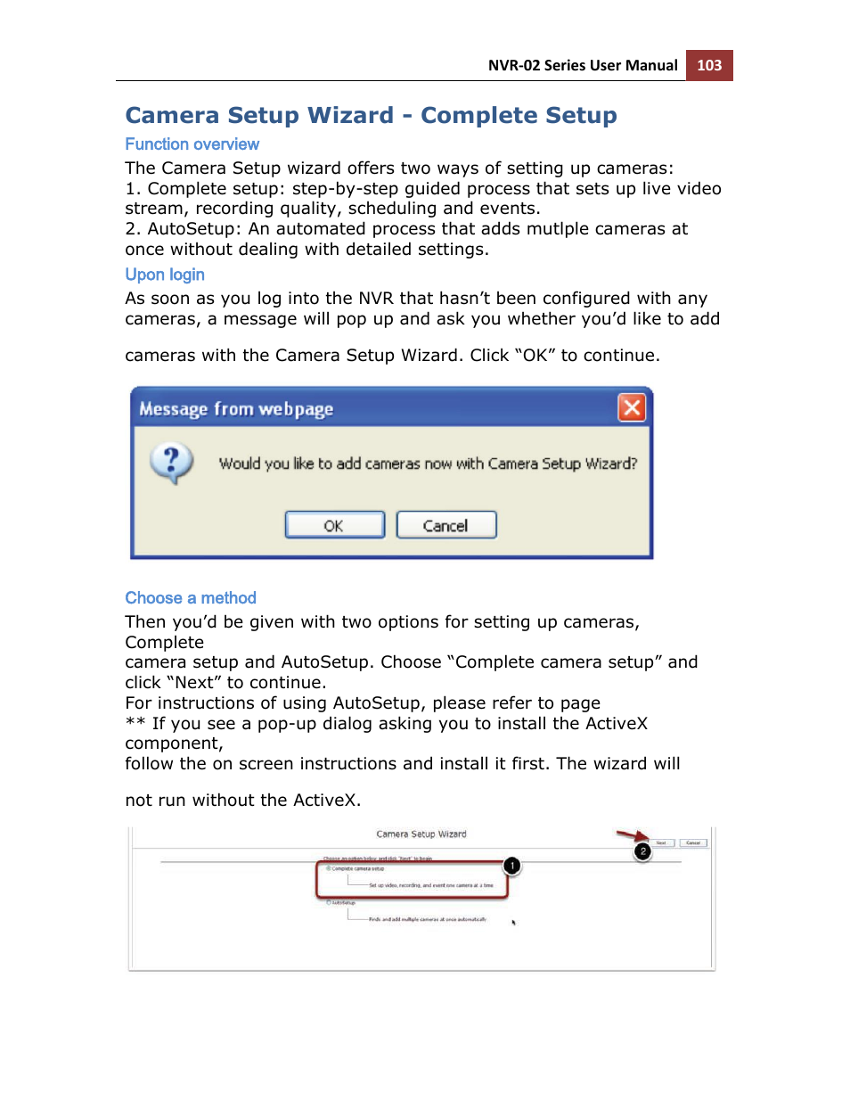 Camera setup wizard - complete setup | LevelOne NVR-0216 User Manual | Page 103 / 116