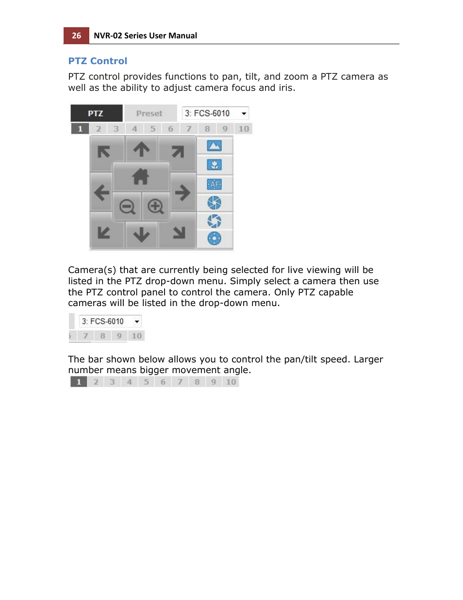 Ptz control | LevelOne NVR-0216 User Manual | Page 26 / 116
