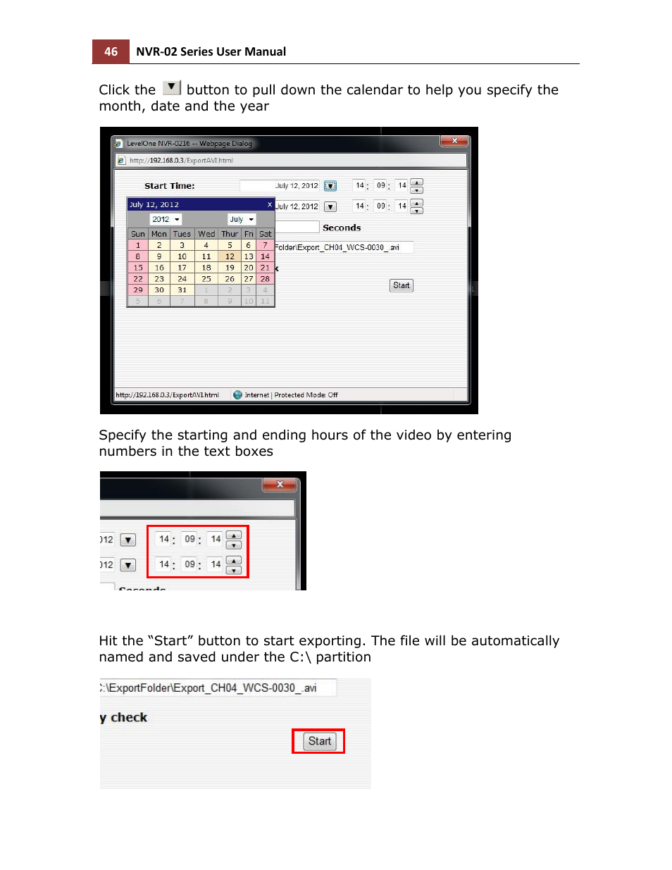LevelOne NVR-0216 User Manual | Page 46 / 116