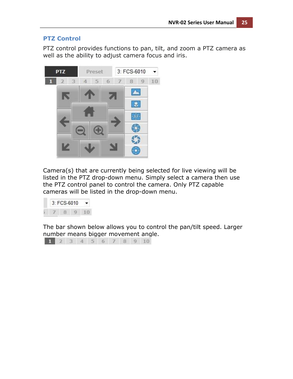 Ptz control | LevelOne NVR-0216 User Manual | Page 25 / 101