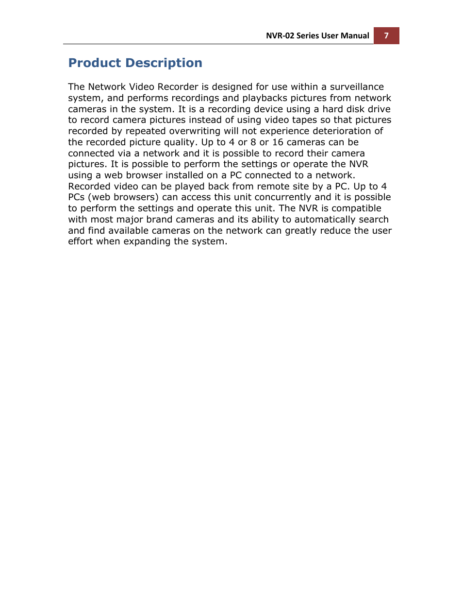 Product description | LevelOne NVR-0216 User Manual | Page 7 / 101