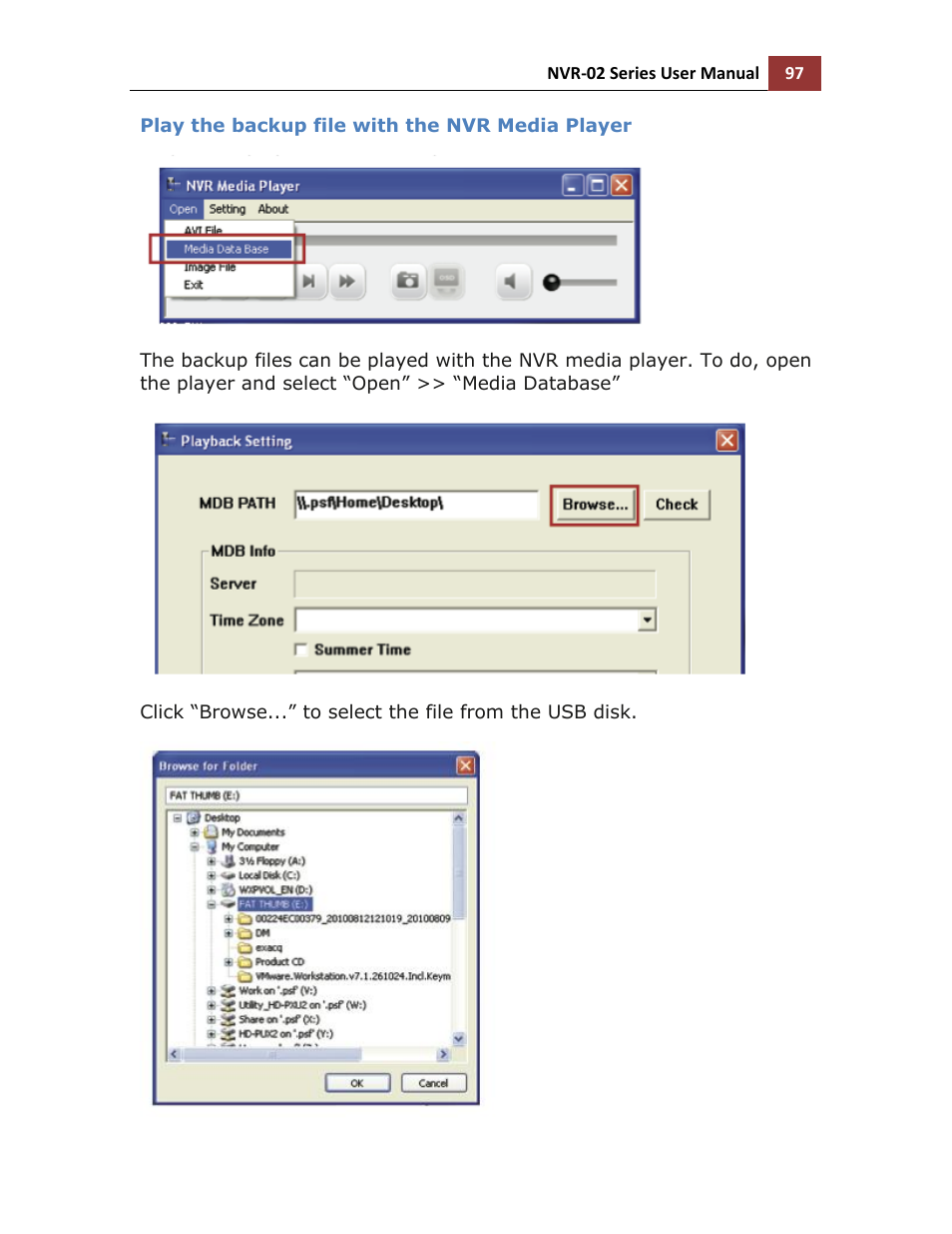 Play the backup file with the nvr media player | LevelOne NVR-0216 User Manual | Page 97 / 101