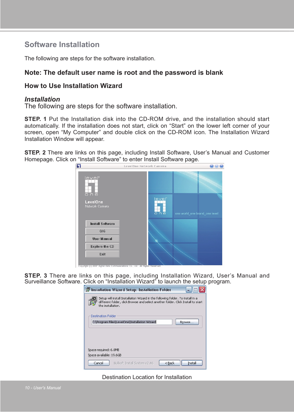 Software installation | LevelOne FCS-7111 User Manual | Page 10 / 143