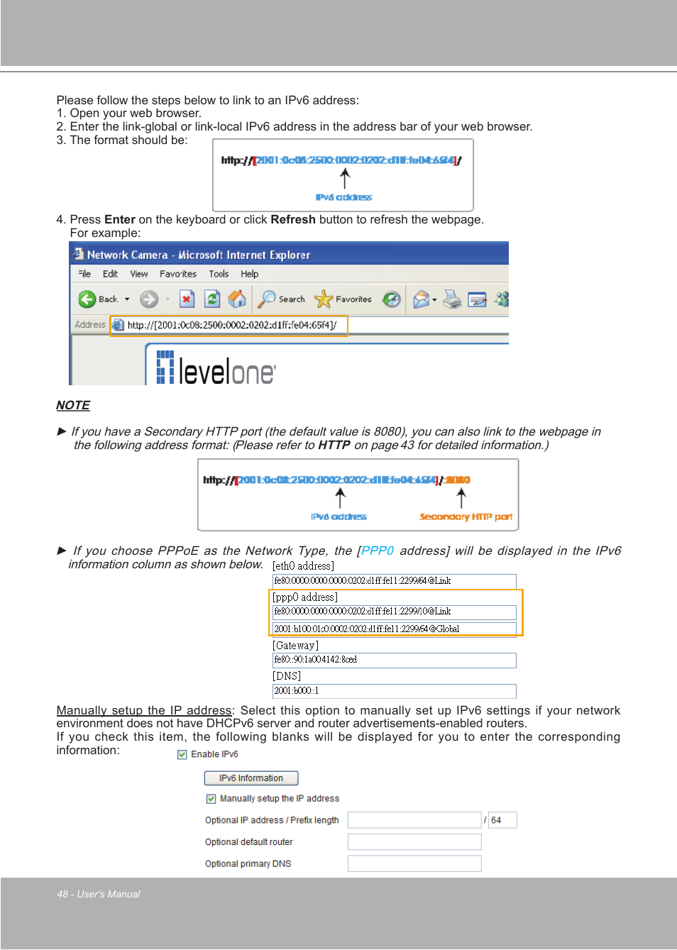 LevelOne FCS-7111 User Manual | Page 48 / 143
