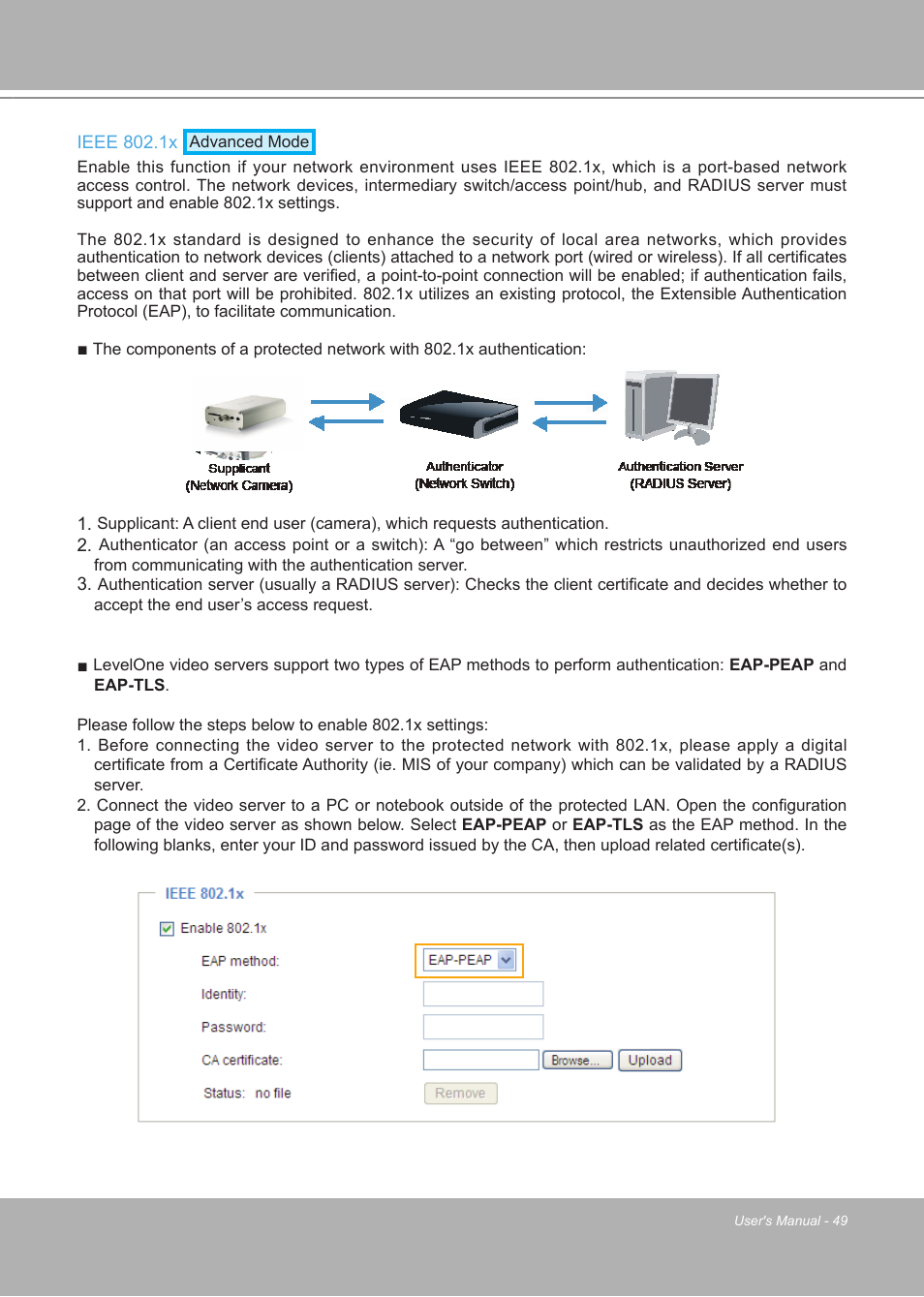 LevelOne FCS-7111 User Manual | Page 49 / 143