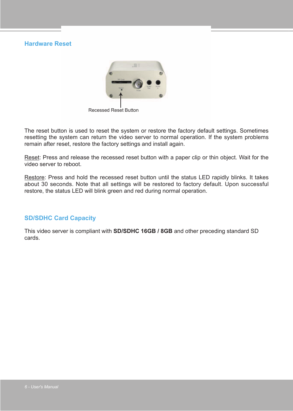 LevelOne FCS-7111 User Manual | Page 6 / 143