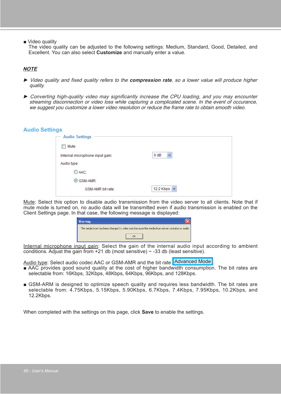 LevelOne FCS-7111 User Manual | Page 68 / 143